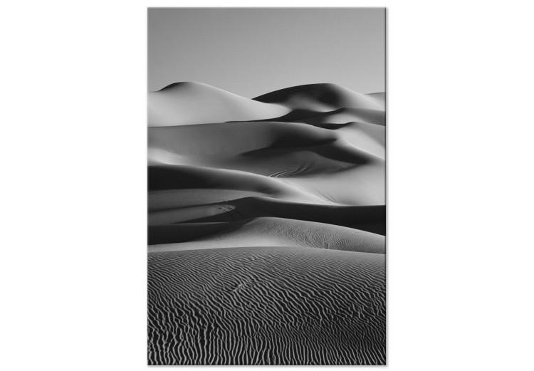 Canvas Layers of the desert - black and white, minimalistic landscape