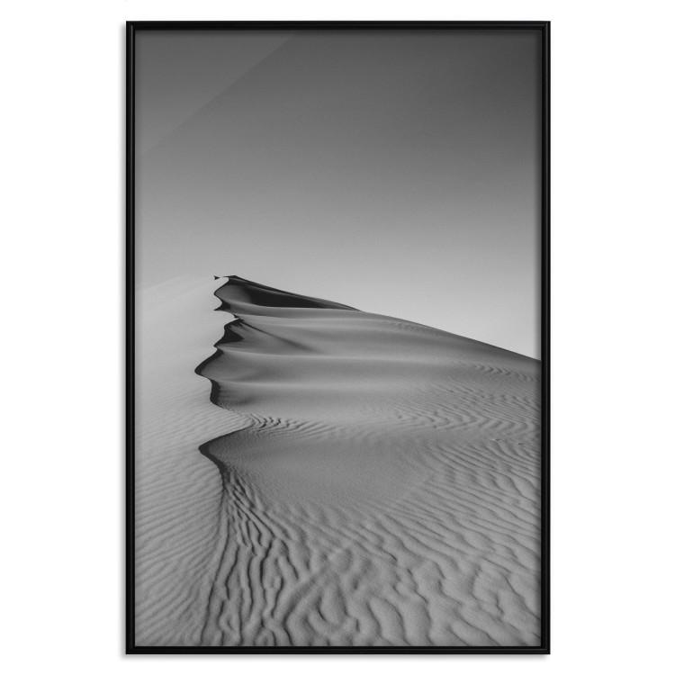 Poster Desert in Morocco - black and white landscape amid hot sands
