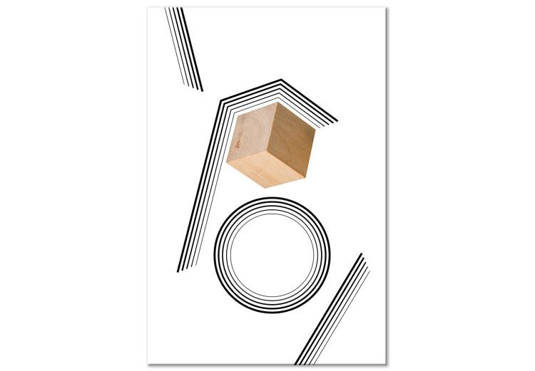 Canvas Wooden Cube (1 Part) Vertical