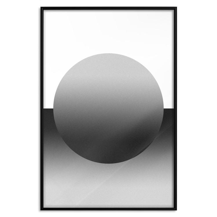 Poster Partial Eclipse - simple black and white geometric composition