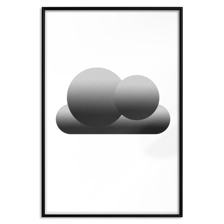 Poster Black Cloud - figures bathed in grays and white background