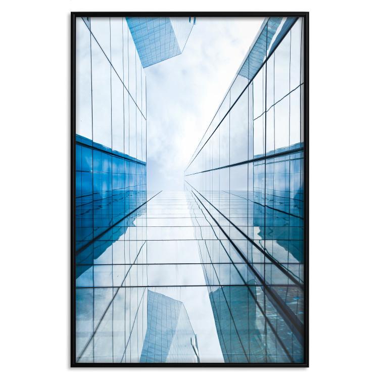 Poster Modern Skyscraper - blue sky amidst glass architecture