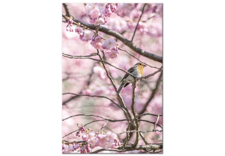 Canvas Robin In Tree (1 Part) Vertical