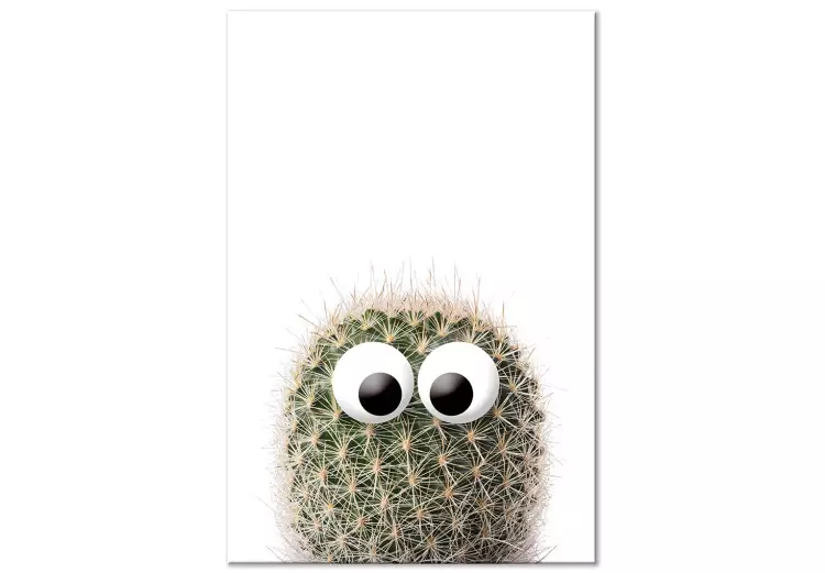 Canvas Cactus With Eyes (1 Part) Vertical