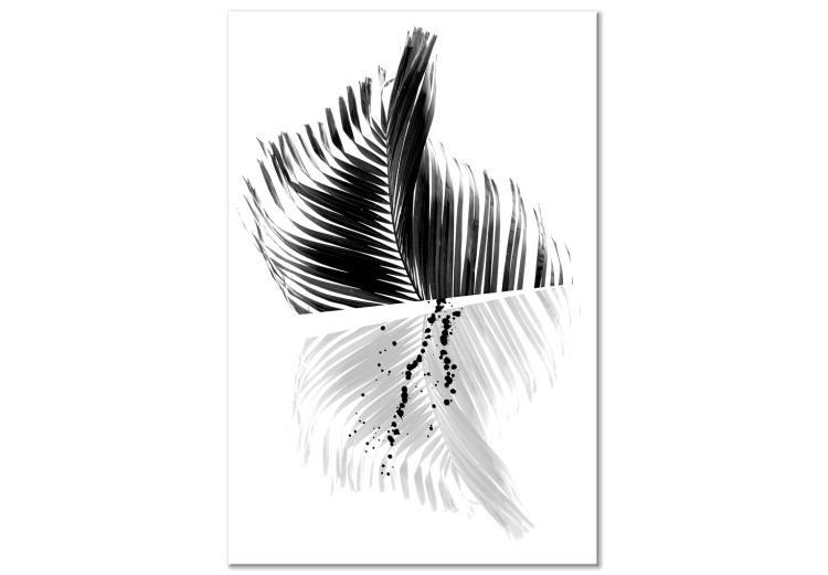 Canvas Black And White Palm (1 Part) Vertical