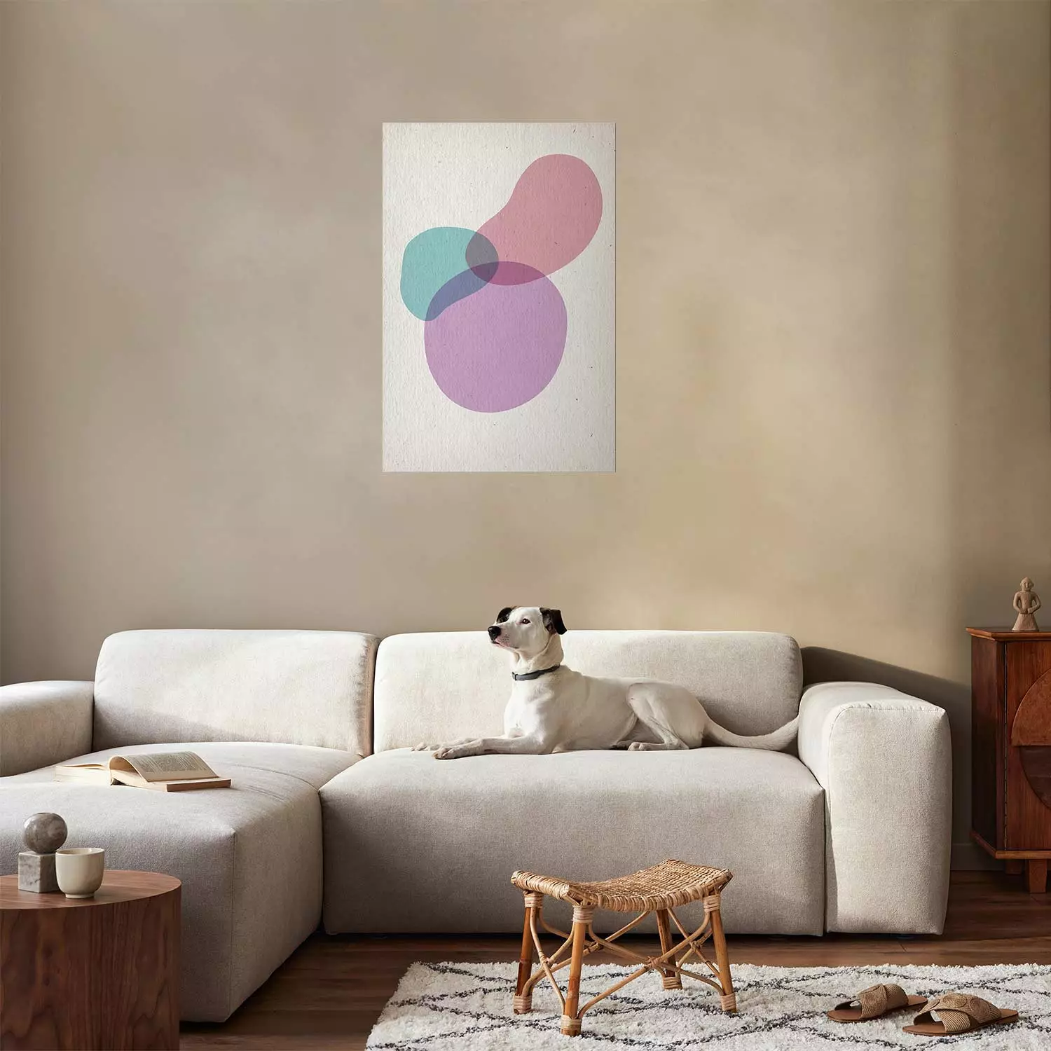 Wall Poster Mix of Colors - abstraction with colorful irregular shapes