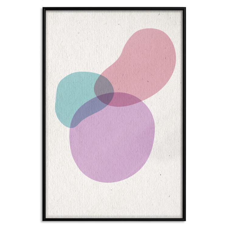 Poster Mix of Colors - abstraction with colorful irregular shapes