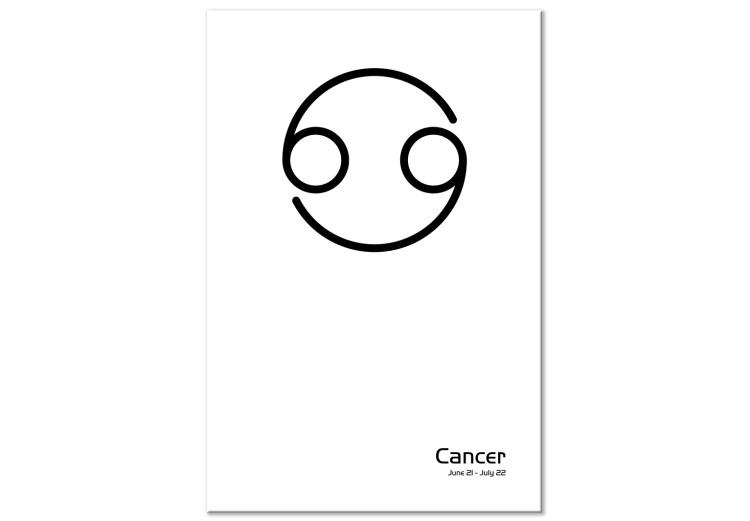 Canvas Cancer sign - modern composition with lettering on white background