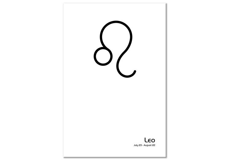 Canvas Leo zodiac sign - modern graphic with lettering isolated on white