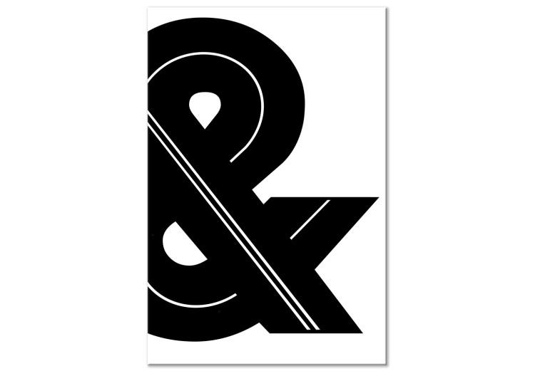 Canvas Sign & - black, minimalistic lettering on a white background