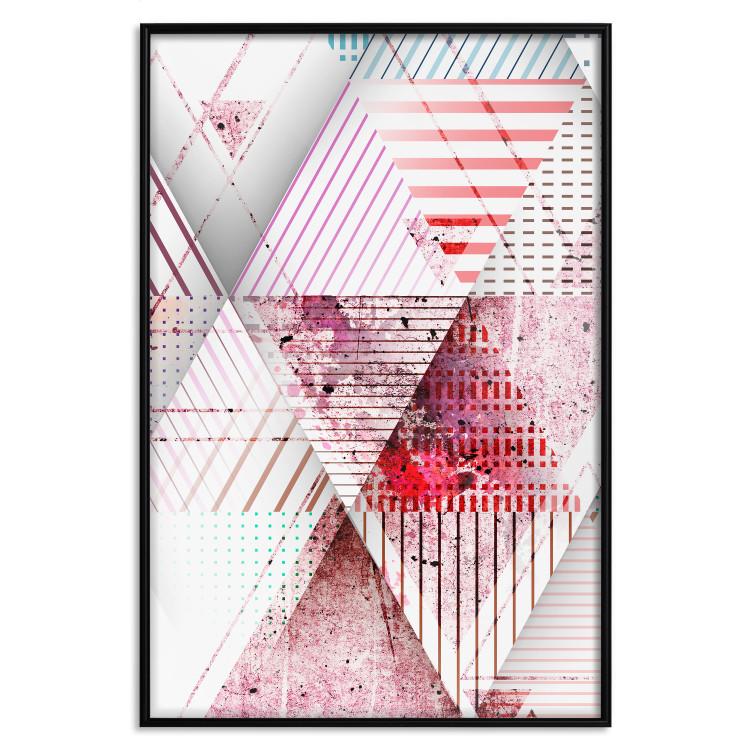Poster Geometric Triangle - colorful abstract composition in triangles