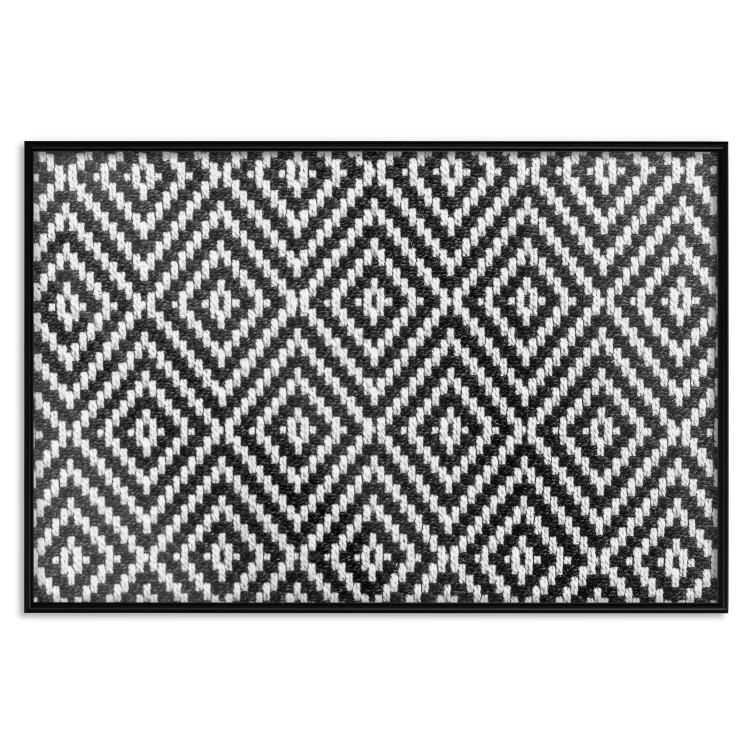 Poster Kitchen Towel - black and white composition with geometric texture