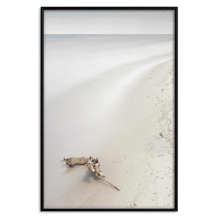 Poster Seashore - sandy landscape in beige tones against beach and water