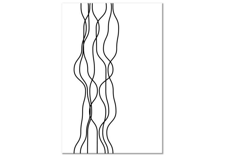 Canvas Curved lines - a minimalist design in an abstract version