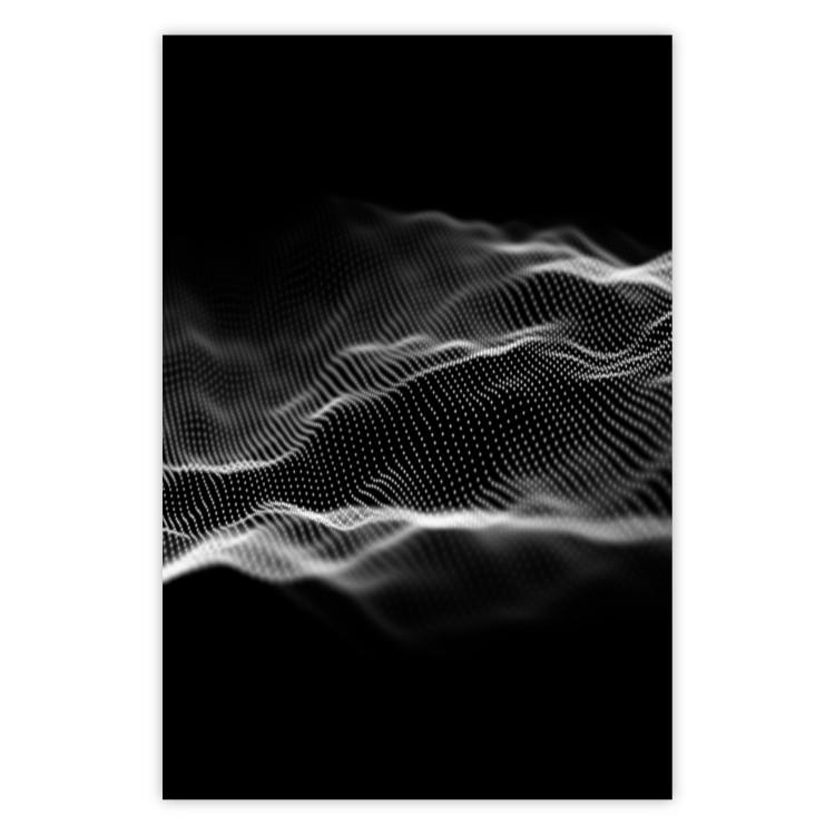 Poster Sound Stabilizer - simple black and white composition in musical waves