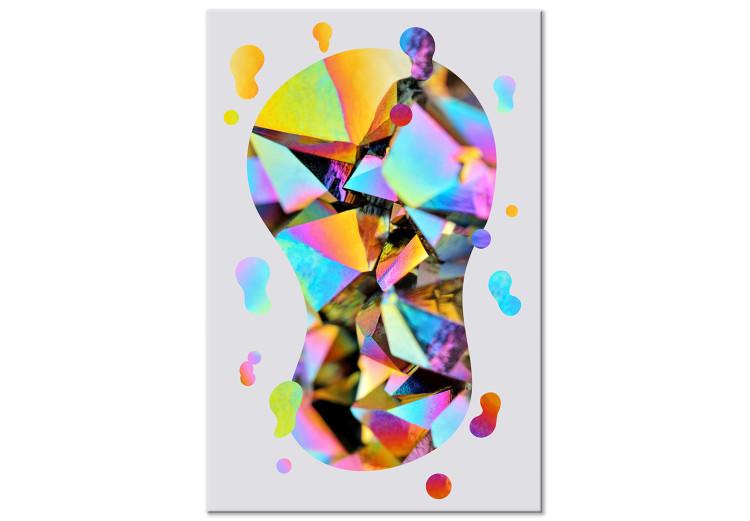 Canvas Rainbow abstraction - colorful shape with non-obvious geometry