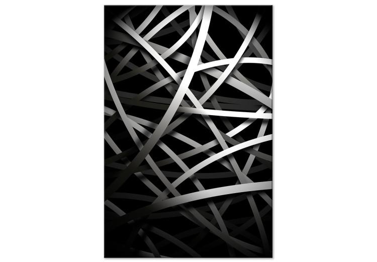 Canvas Industrial Art (1-part) - Black and White Motif in Abstraction