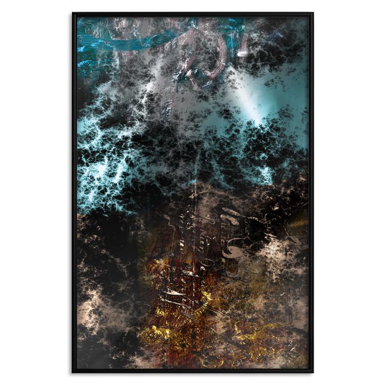 Poster Andromeda - abstract composition with space in dark colors