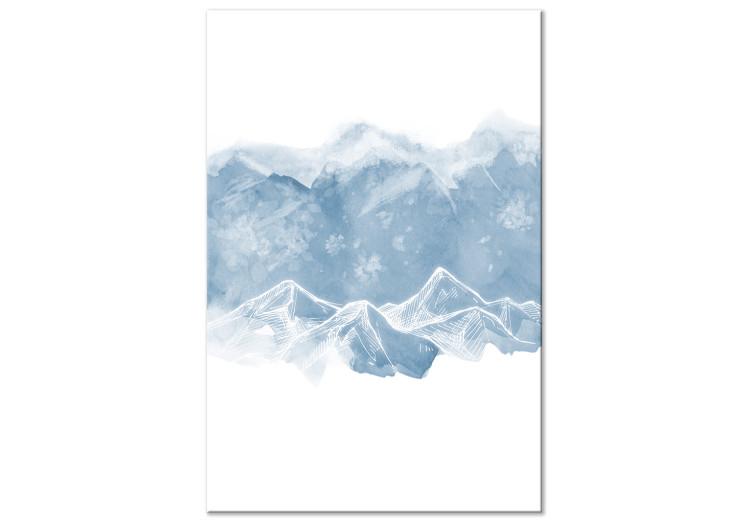 Canvas Icebergs - a minimalist, watercolor landscape of winter glaciers