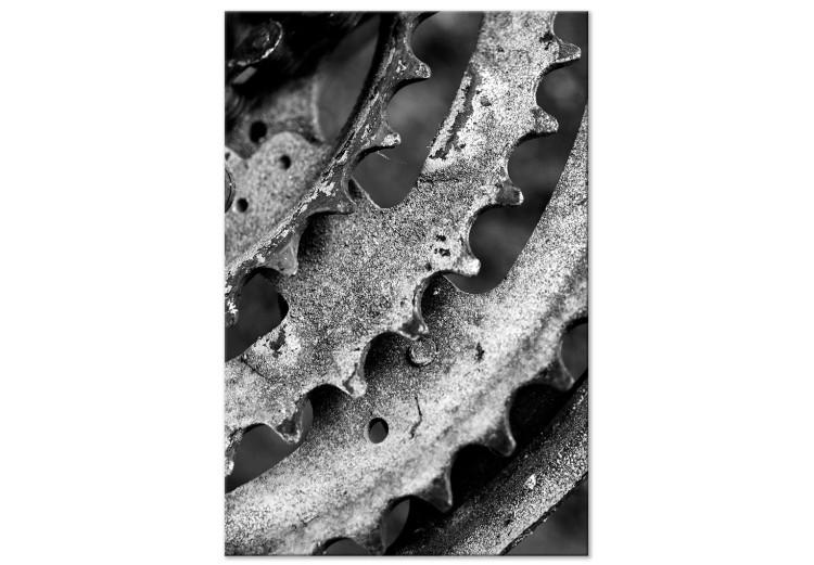 Canvas Metal gears - closeup on monochrome retro machinery