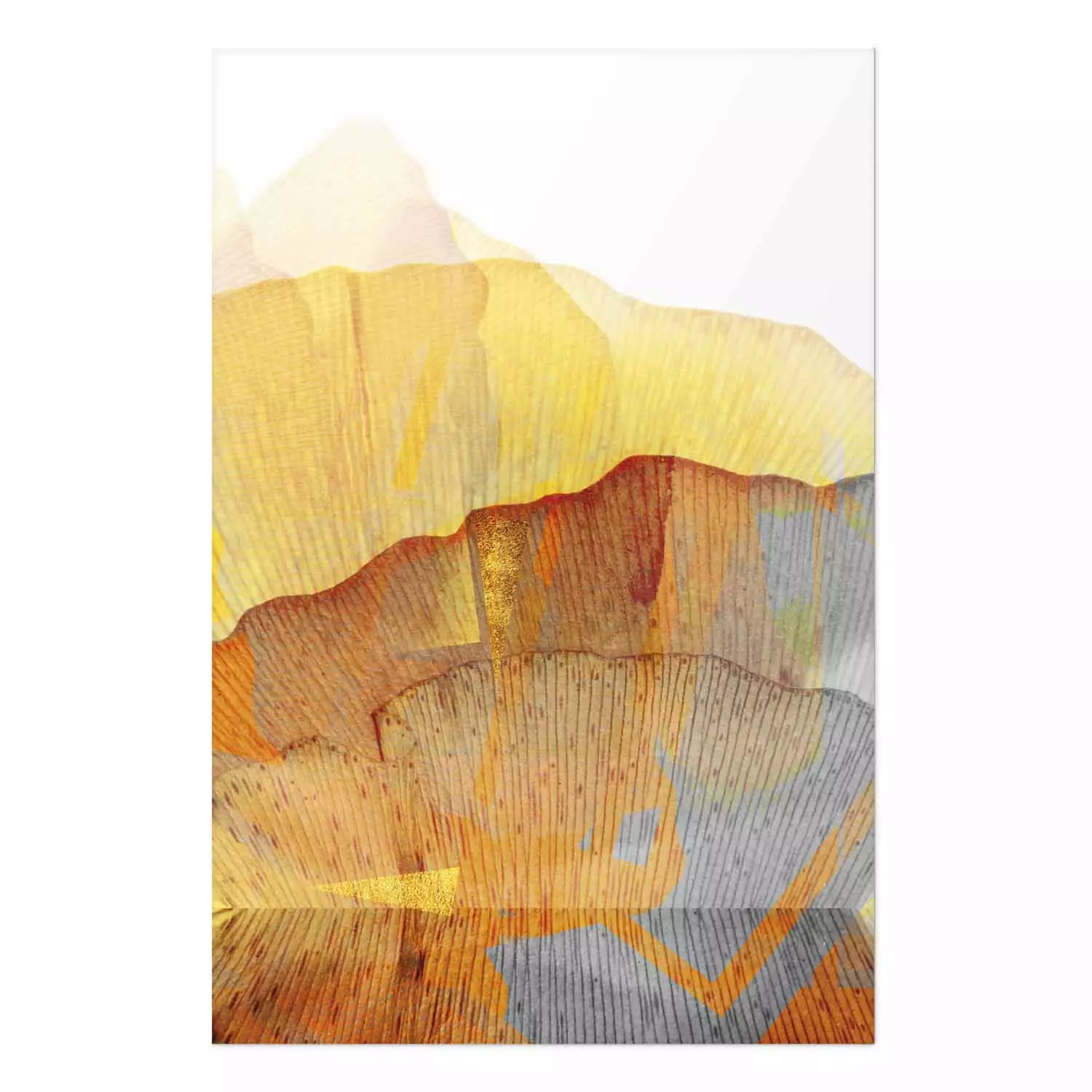 Wall Poster Noble Stone - colorful abstraction with predominance of orange