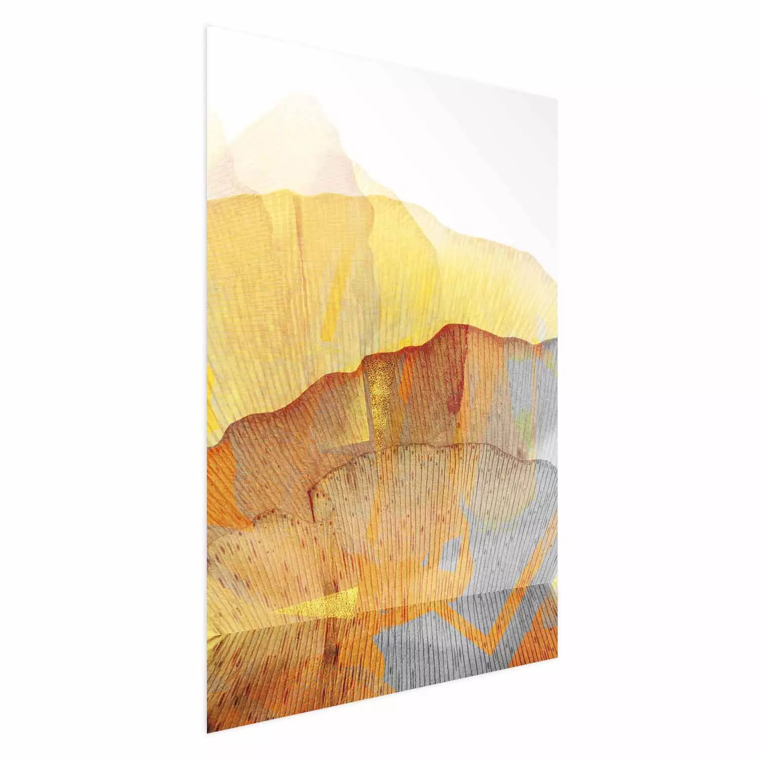 Wall Poster Noble Stone - colorful abstraction with predominance of orange
