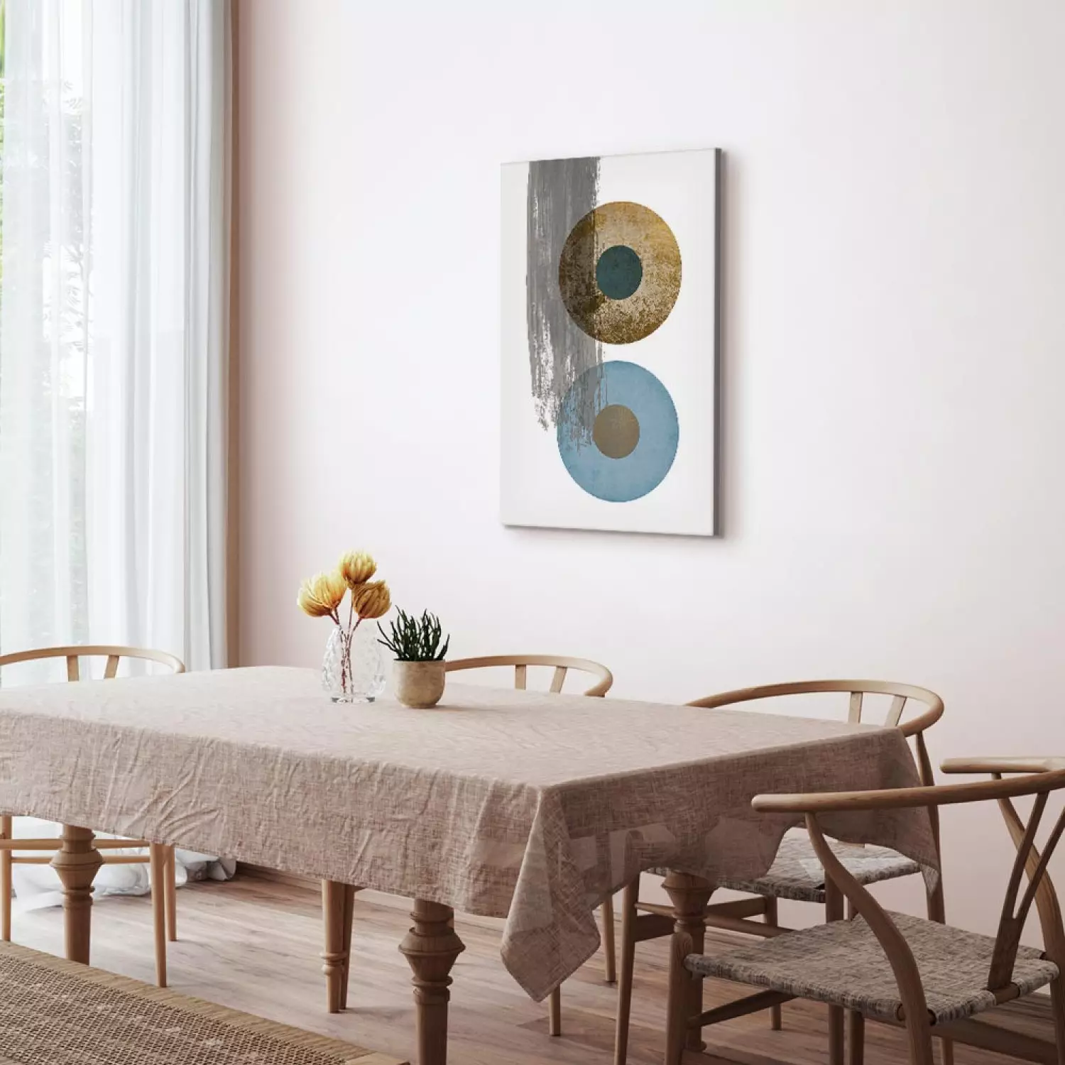 Canvas Art Print Colors of Shapes in Art - Geometric Circles Abstraction