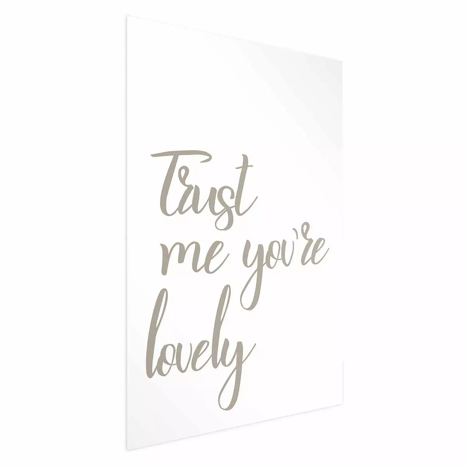 Wall Poster Trust me you're lovely - simple composition with English inscriptions