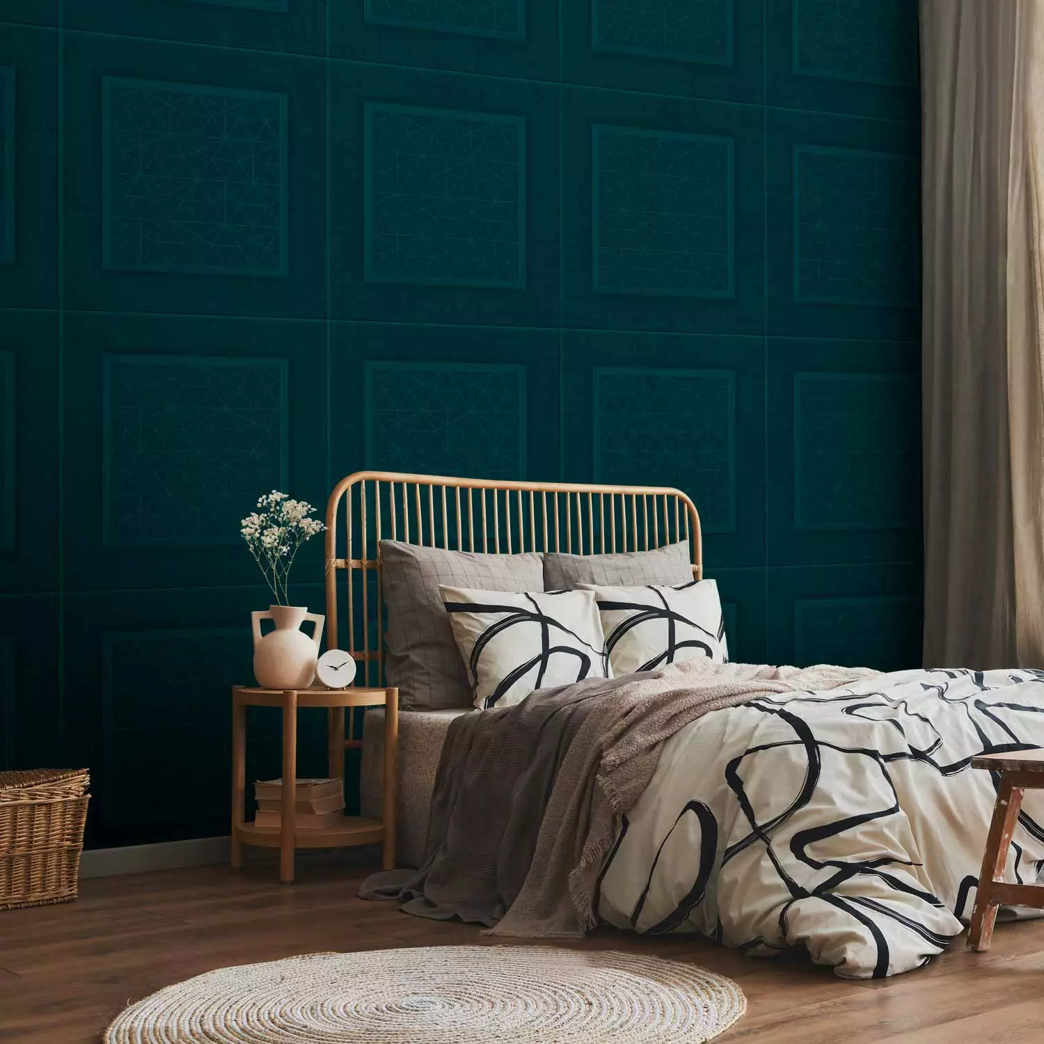 Modern Wallpaper Patterned Makeup (Green)