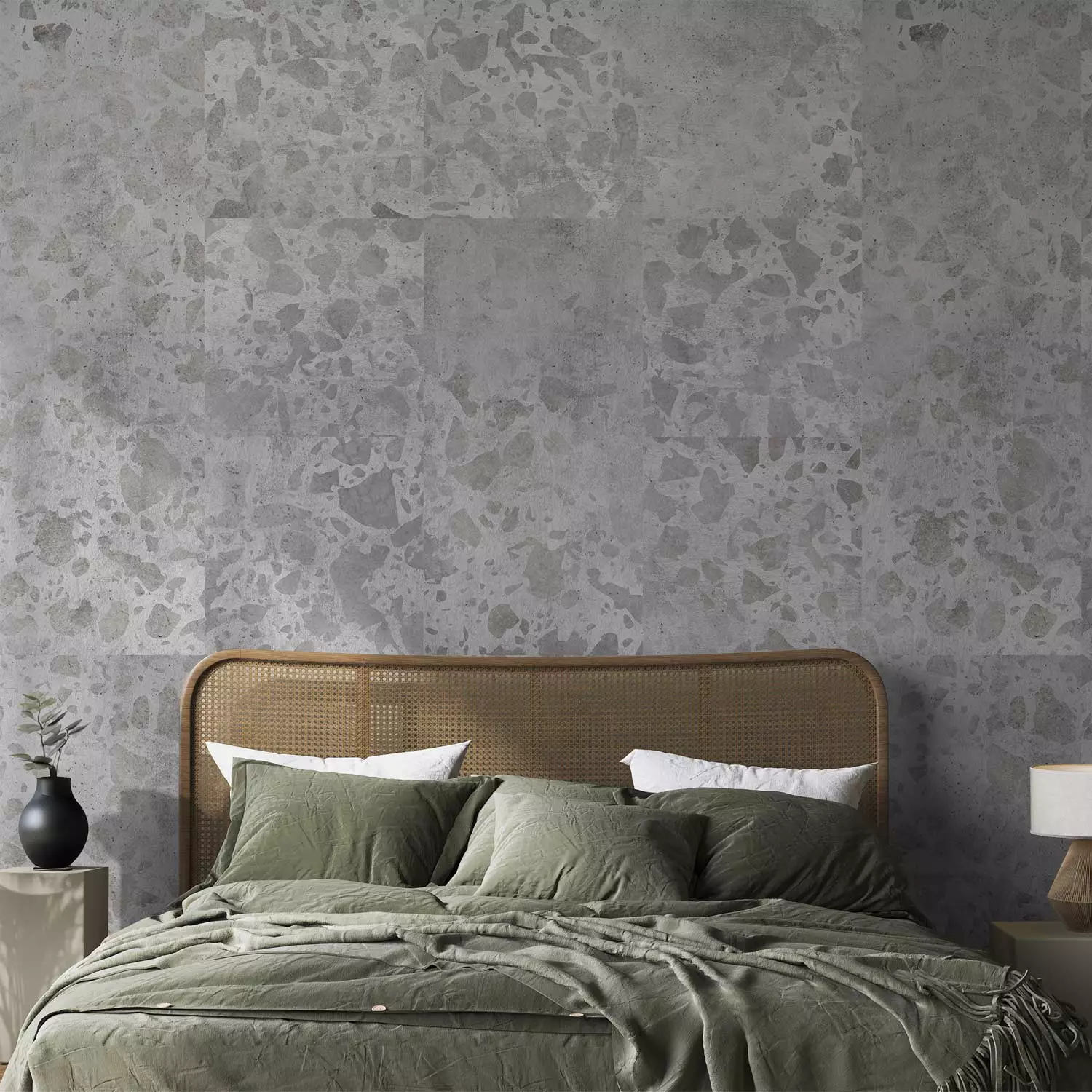 Wallpaper Magma Cement Terrazzo (Grey)