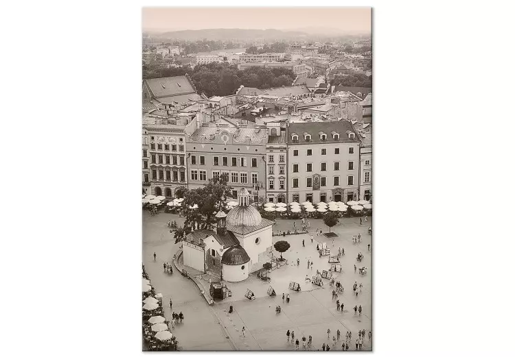 Canvas St. Adalbert - a symbol of the ancient city of Krakow in sepia