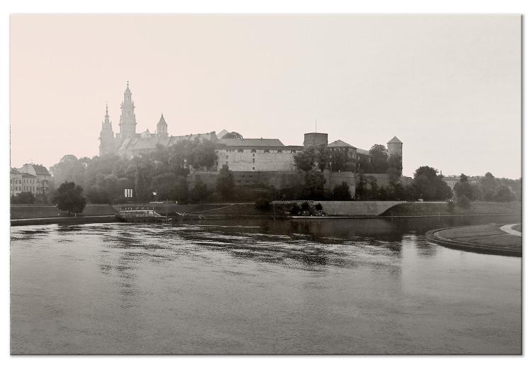 Canvas Wawel - Polish castle on the Vistula River in Krakow in sepia shades