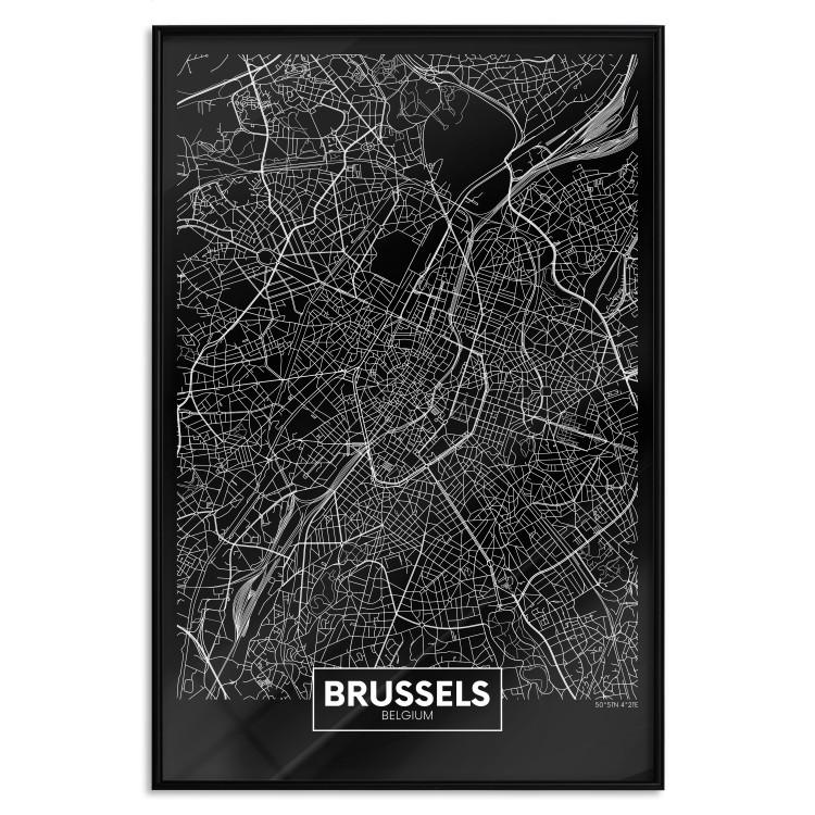 Poster Dark Map of Brussels [Poster]