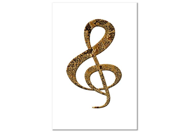 Canvas Treble clef - a golden musical sign with a unique structure