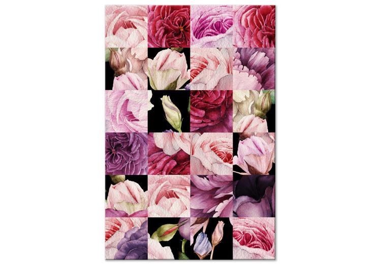 Canvas Flower madness - collage of pink and purple plant petals