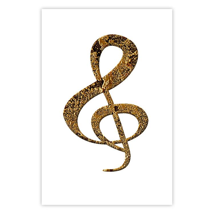 Poster Violin Clef - musical composition with a graphic symbol on white
