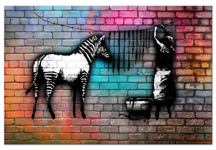 Canvas Washing Zebra - Colourful Brick (1 Part) Wide
