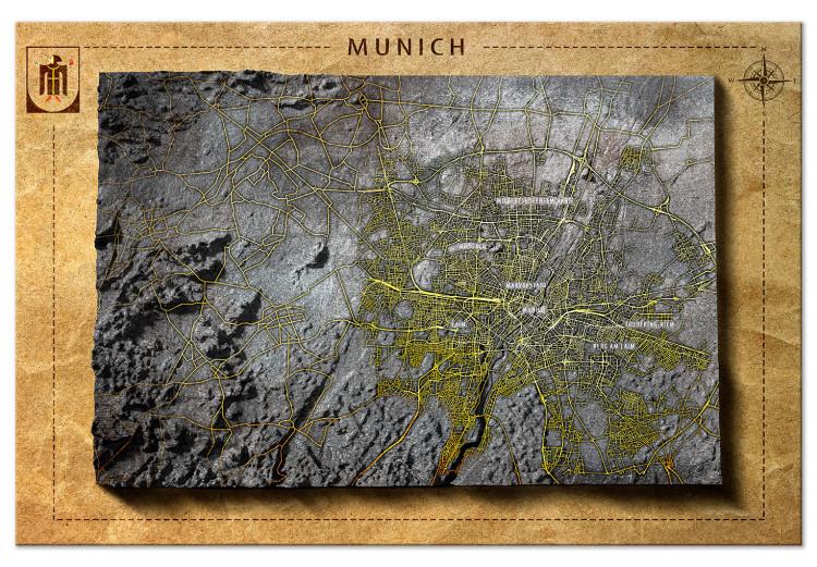 Canvas Hipsometric Munich - Topography Map
