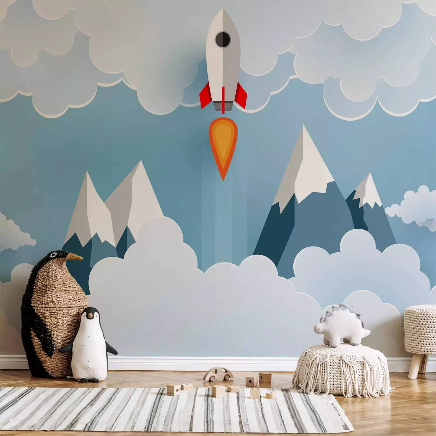 Wall Mural Rocket in the Clouds