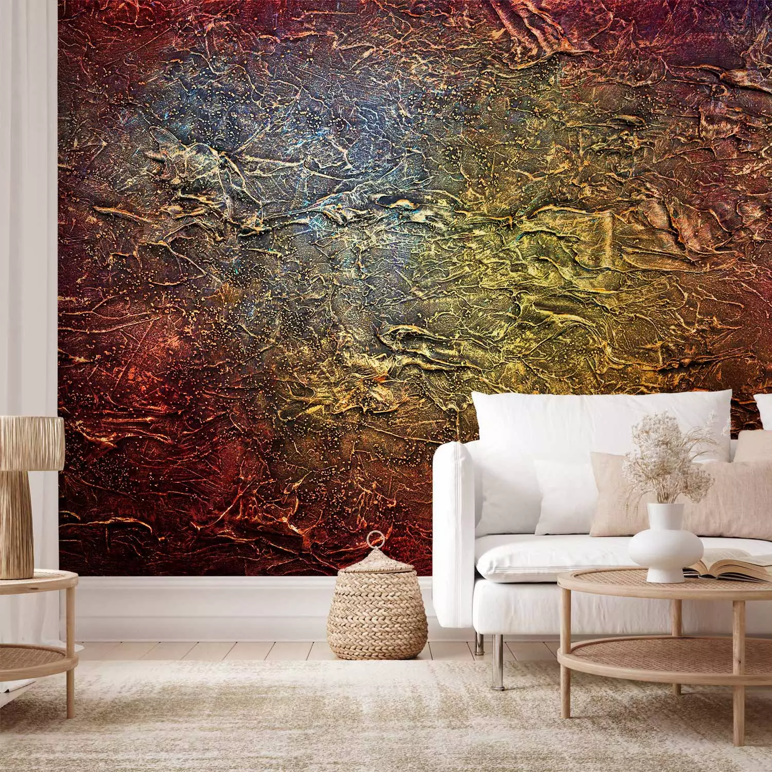 Photo Wallpaper Red Gold