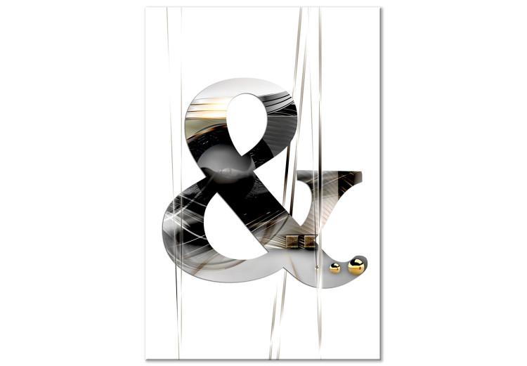 Canvas Abstract ampersand - typographic sign with a reflection pattern
