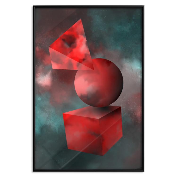 Poster Geometric Cosmos - colorful abstraction with geometric figures