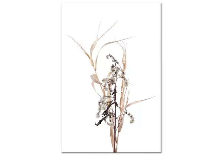 Canvas Memories of autumn - a minimalistic plant motif in the scandi style