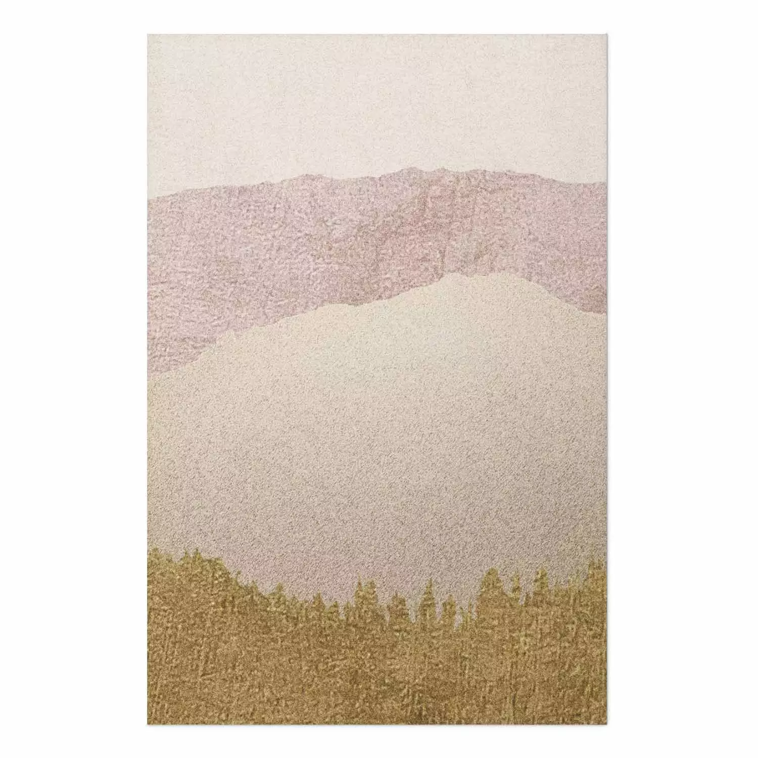 Wall Poster Structural Sandstone - abstraction with a touch of gold in Japanese style