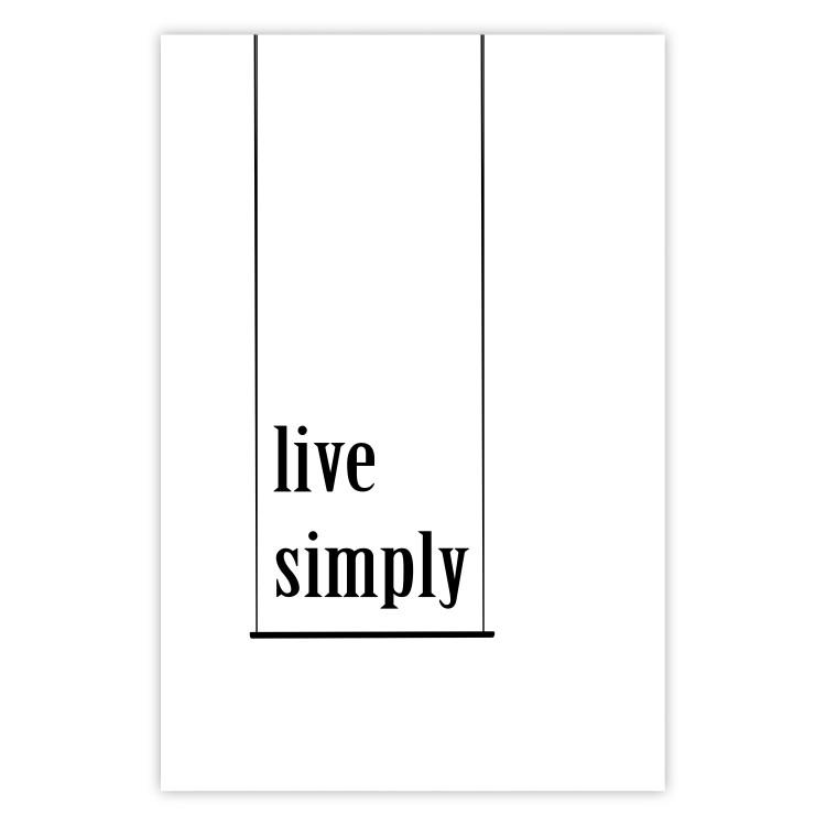 Poster Minimalist Slogan - black and white composition with an English quote