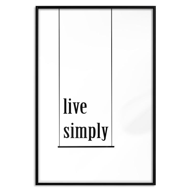Poster Minimalist Slogan - black and white composition with an English quote