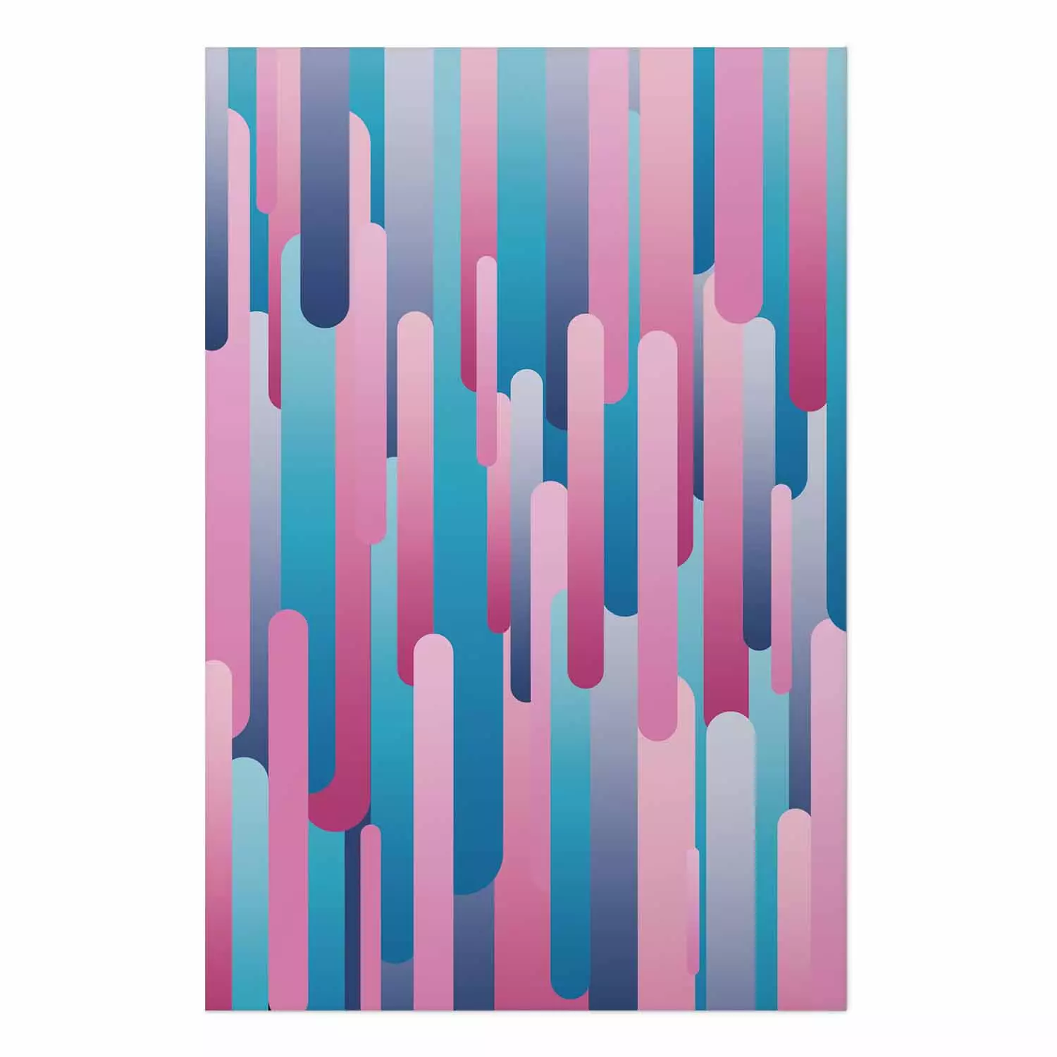 Poster Colorful Pistons - modern abstraction in multicolored rounded stripes