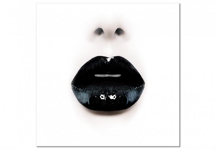 Canvas Black gold - a photo of a face with extravagant lip makeup