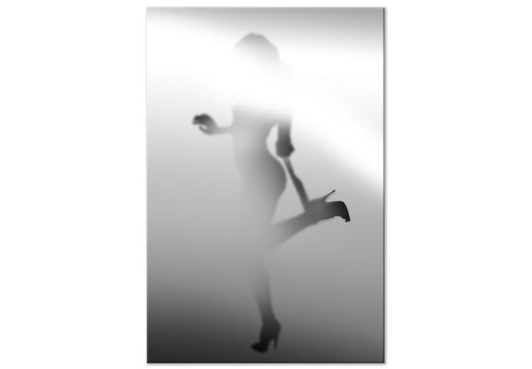 Canvas Alluring elation - a feminine silhouette in a sensual pose