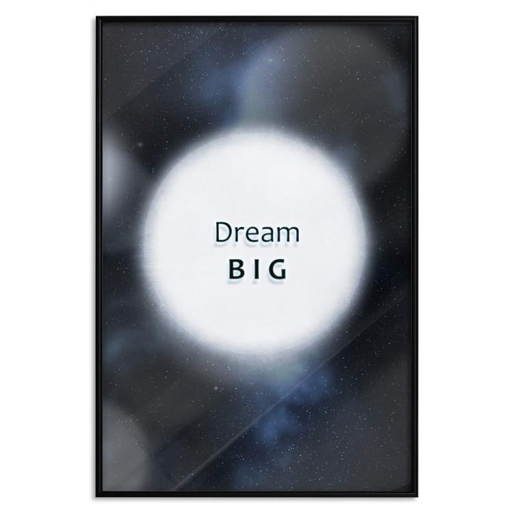Poster Power of Dreams - English inscription in a circle against a starry sky